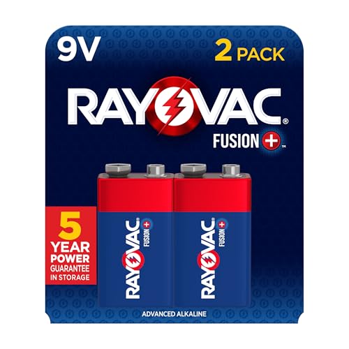 Rayovac Fusion 9V Batteries, Premium Alkaline 9V...