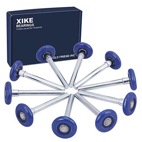 XiKe 10 Pack Blue 2' Nylon Garage Door Roller 4'...