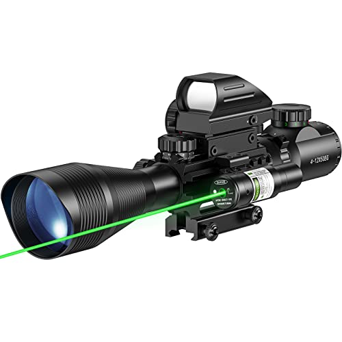 MidTen Riflescope Combo 4-12x50EG Dual Illuminated...