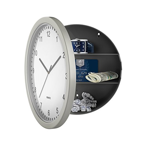 Stalwart 82-5894 Wall Clock with Hidden Safe, 10'