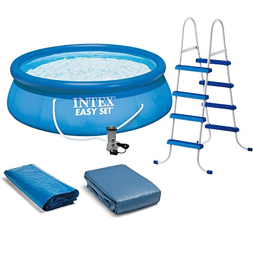 Intex Easy Set 15 Foot Round Inflatable Outdoor...