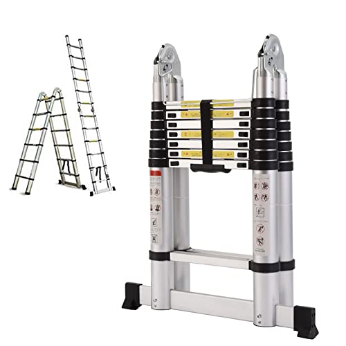 16.5FT Aluminum Telescoping Extension Ladder...