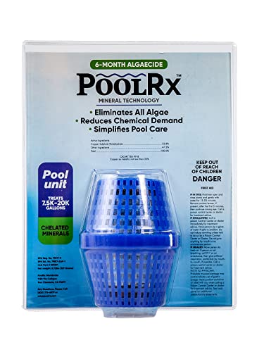 Pool RX 101001 6 Month Algaecide Blue Treats...