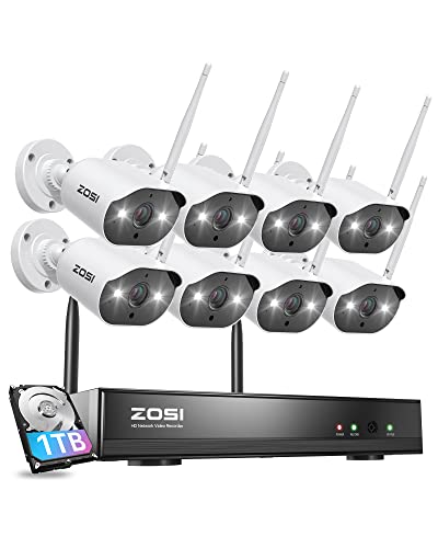 ZOSI 8CH 2K Wireless Security Camera System with...