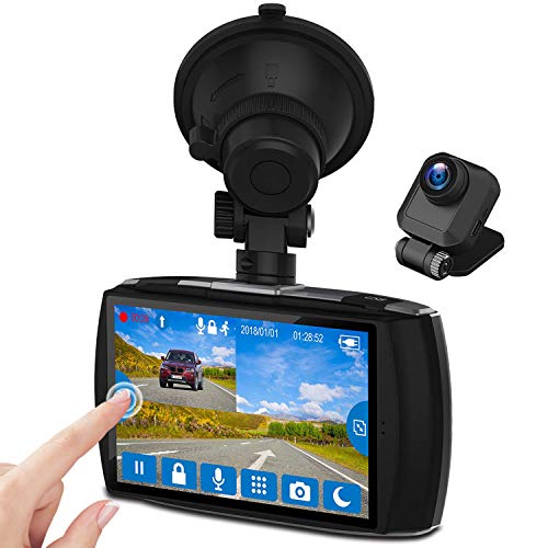 Z-Edge Dual Dash Cam 4.0' Touch Screen Front and...