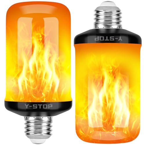 Y- STOP Upgraded LED Flame Light Bulbs, 4 Modes...