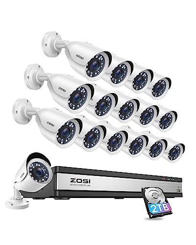 ZOSI H.265+ 1080p 16 Channel Security Camera...