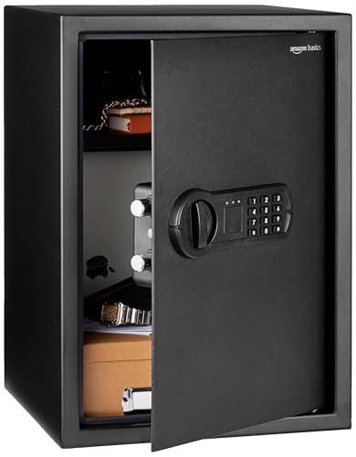 Amazon Basics Small Safe For Home, Steel Security,...