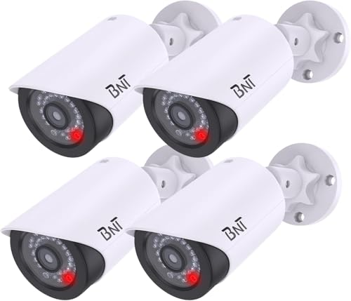 BNT Dummy Fake Security Camera, with One Red LED...