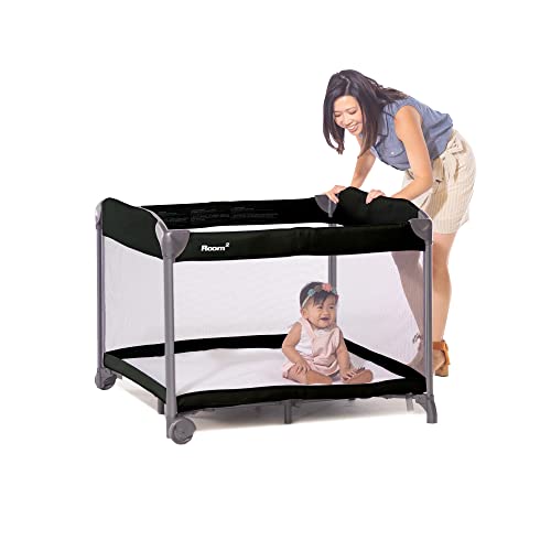 Joovy Room² Large Portable Playpen for Babies and...