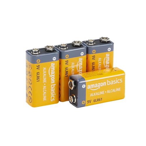 Amazon Basics 4-Pack 9 Volt Alkaline Performance...