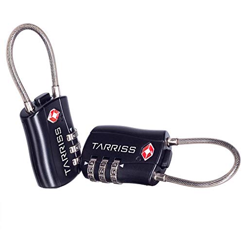 Tarriss TSA Cable Lock (2 Pack) (Jet Black) -...