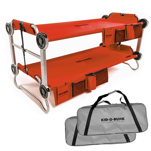 Disc-O-Bed Kid-O-Bunk with 2 Side Organizers, Red