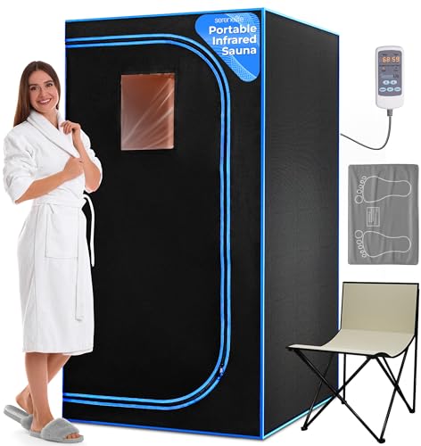 SereneLife Portable Sauna for Home, Infrared Sauna...