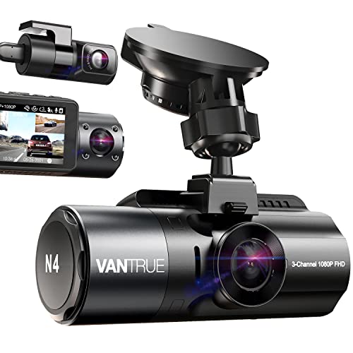 Vantrue N4 3 Channel Dash Cam, 4K+1080P Front and...
