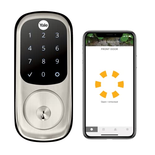 Yale Satin Nickel Assure Lock with Wi-Fi Connected...