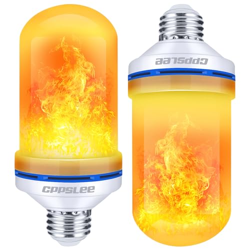 CPPSLEE LED Flame Light Bulbs, 4 Modes Fire Light...