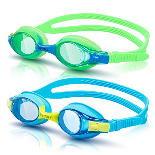 VETOKY Kids Swim Goggles, Pack of 2 Anti Fog...