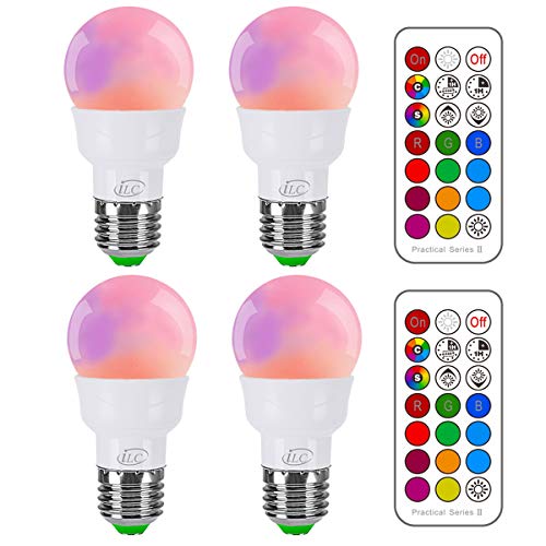 iLC RGB LED Light Bulb, Mood Color Changing 40W...