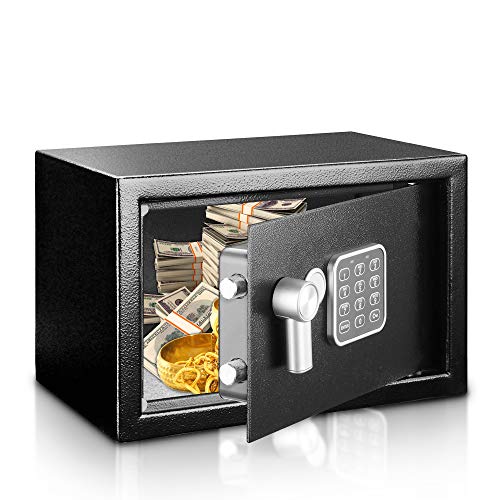 SereneLife Premium Steel Digital Safe Box - 9.1' x...