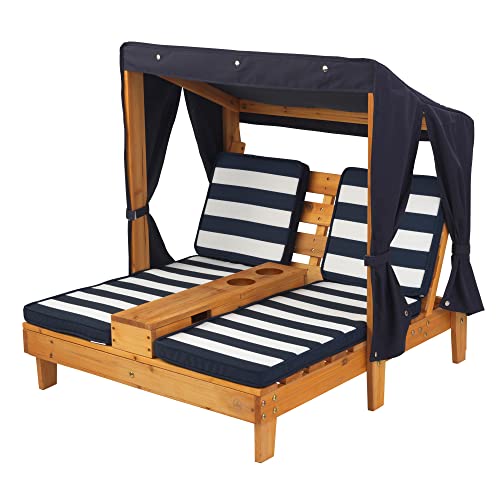 KidKraft Wooden Outdoor Double Chaise Lounge with...