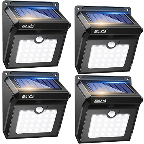 BAXIA TECHNOLOGY Solar Outdoor Lights Wireless...