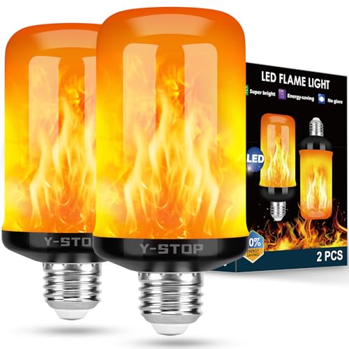 Y- STOP Upgraded LED Flame Light Bulbs, 4 Modes...