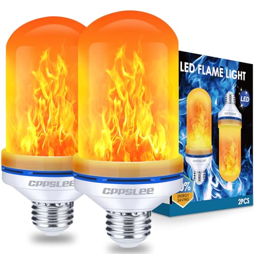 CPPSLEE LED Flame Light Bulbs, 4 Modes Flickering...