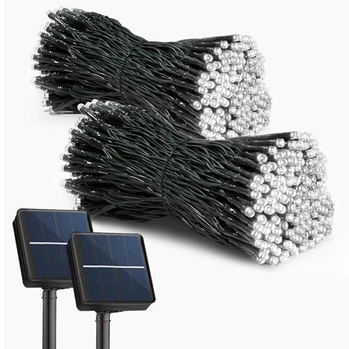 LALAPAO Solar String Lights 2 Pack, Outdoor Lights...