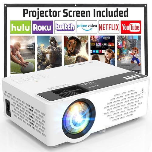 TMY Mini Projector, Upgraded Bluetooth Projector...