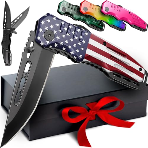Spring Assisted Knife - Pocket Folding Knife -...