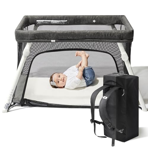 Guava Lotus Travel Crib with Lightweight Backpack...