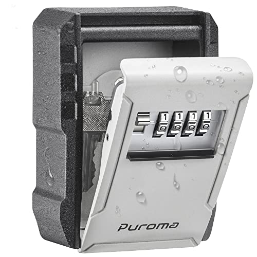 Puroma Key Lock Box with Key Hook, Resettable...