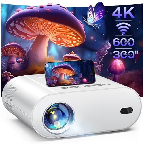 Projector 4K, GooDee Projector with WiFi 6 and...